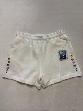 💗🐰Roller Rabbit x Target Women's Disco Hearts Shorts White NWT Size S